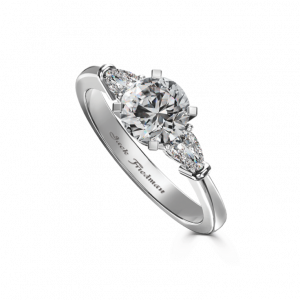 round with pears trilogy ring