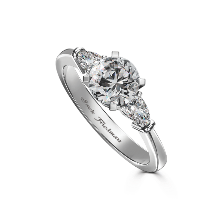 round with pears trilogy ring