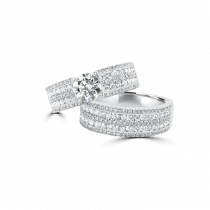 Broad Band Dancing Light Matching Wedding Band- Dancing Light Engagement Rings