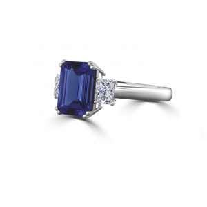 emerald tanzanite ring