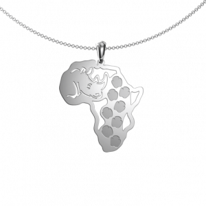 Rhino Footprint Map - Pendant