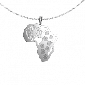leopard footprint map - Pendant
