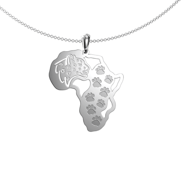 leopard footprint map - Pendant