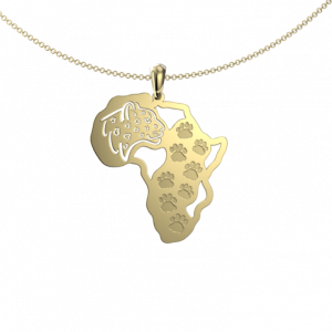 leopard footprint map - Pendant