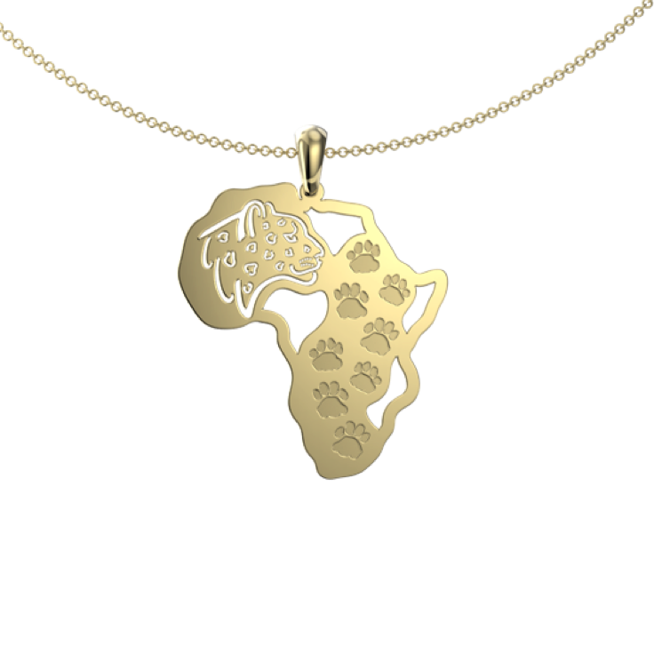 leopard footprint map - Pendant