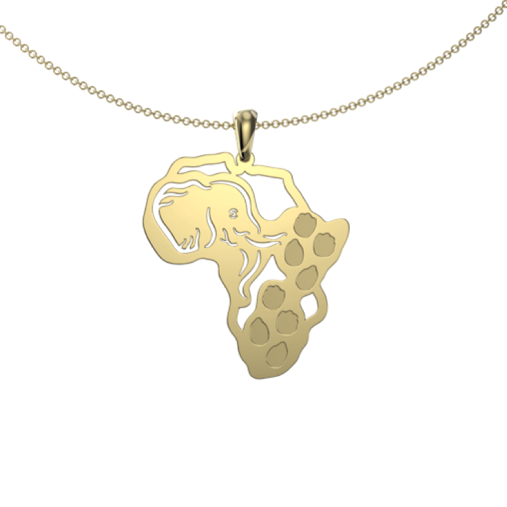 elephant footprint map - Pendant