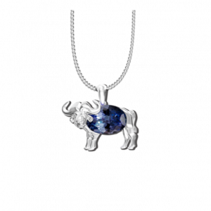Large Tanzanite Buffalo Pendant - Animal Jewellery