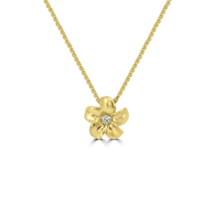 Diamond palesa flower pendant_Flower Jewellery