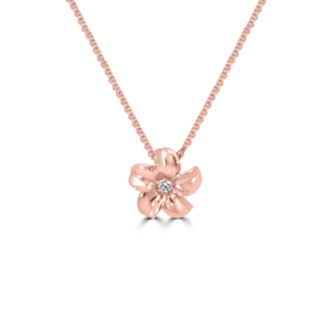 Diamond palesa flower pendant_Flower Jewellery