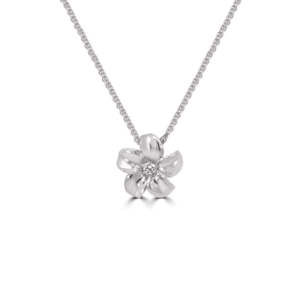 Diamond palesa flower pendant_Flower Jewellery