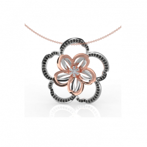 Black Diamond Palesa Flower Pendant Pendant - Bachelor Jewellery