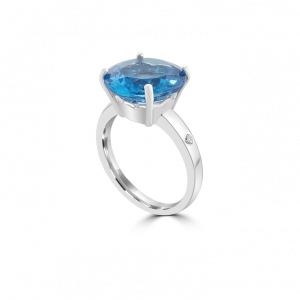 Blue Topaz Holi Ring