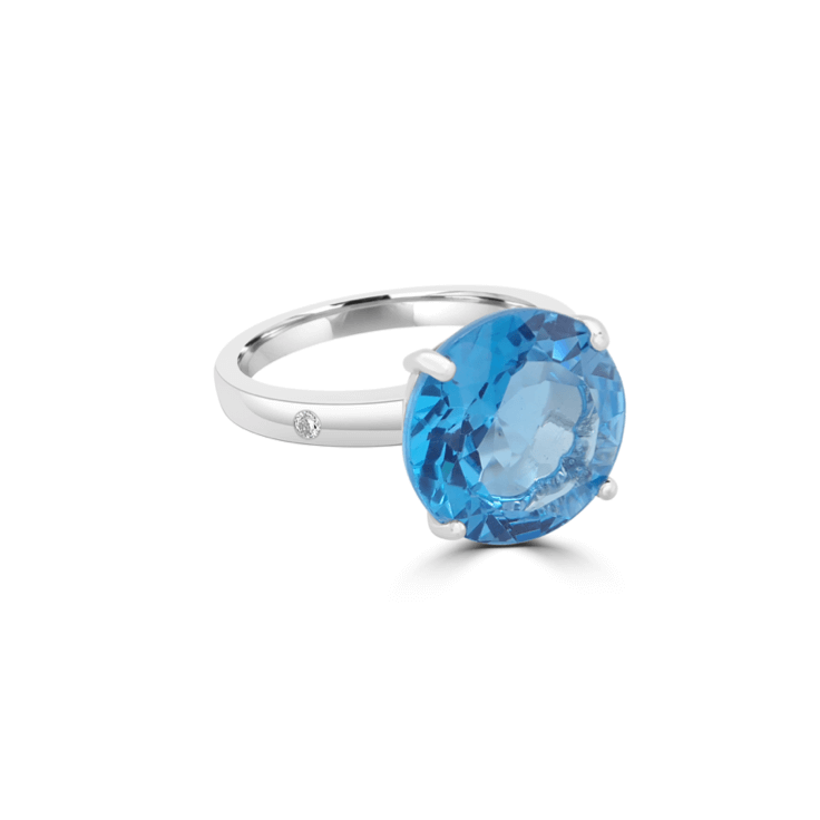 Blue Topaz Holi Ring