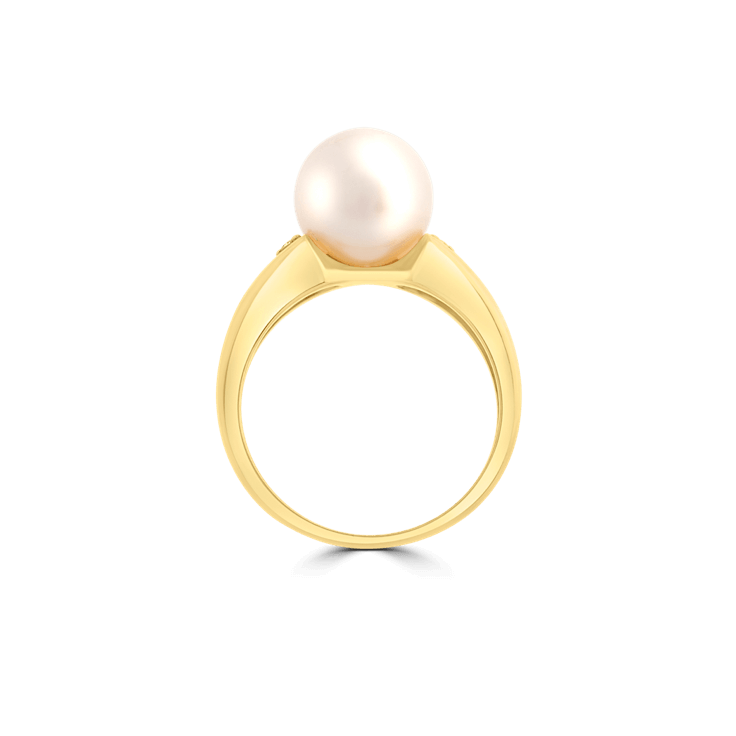 Freshwater Pearl & Diamond Ring