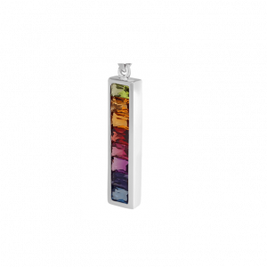 Rainbow broad bar pendant