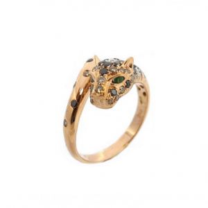diamond leopard ring