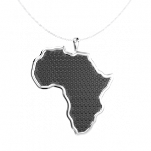 Large Diamond Map of Africa Pendant - Africa Jewellery