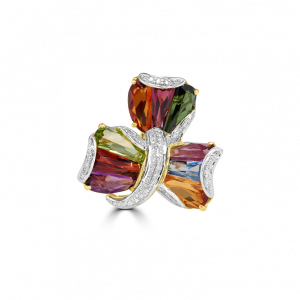 rainbow clover ring