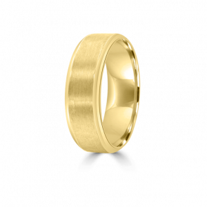 Gents White Gold Bevelled Edge Wedding Band