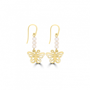 Pearl & Butterfly Earrings