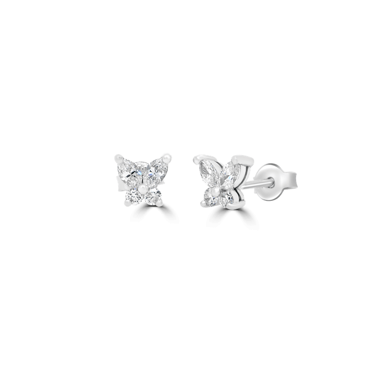 Butterfly Diamond Studs- Earrings