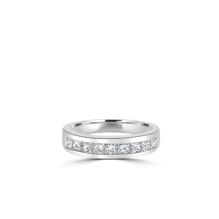 Square Diamond Channel Eternity Band