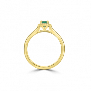 Emerald Gemstone Baby Halo Ring