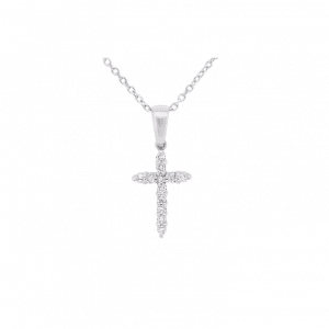 Diamond cross pendant - diamond jewellery
