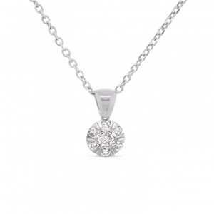 Paved Diamond Cluster Pendant-Diamond Jewellery