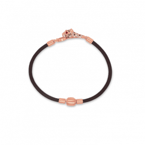 Ruby & Diamond Leopard Leather Bracelet-Animal Jewellery