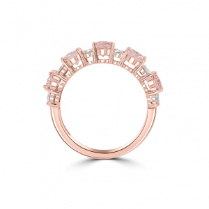 Oval Morganite & Diamond Eternity Ring -eternity rings
