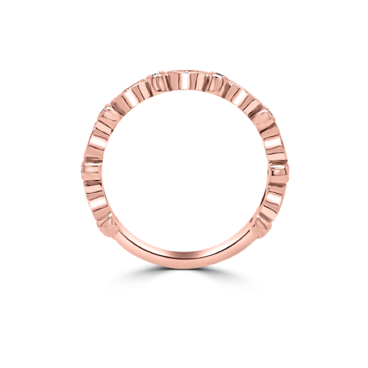 Marquise & Round Diamond Stack Ring-stack rings