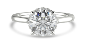 hugging halo diamond engagement rings