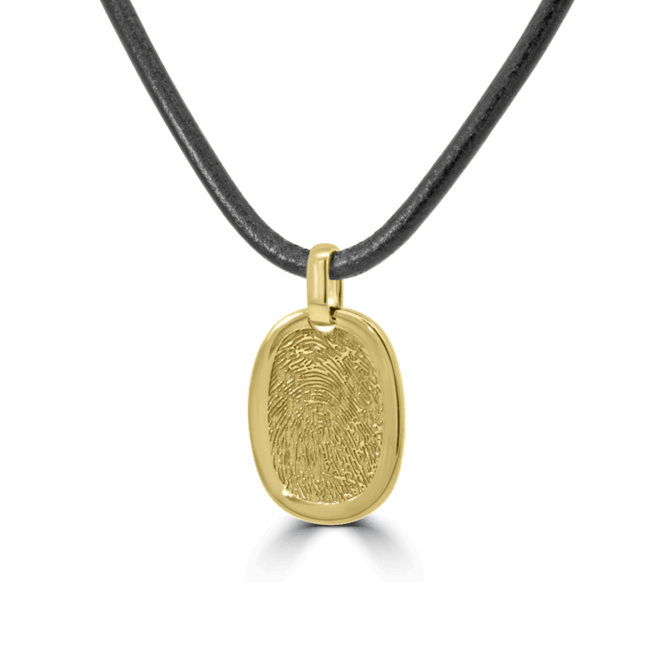 mens fingerprint pendant-gold jewellery
