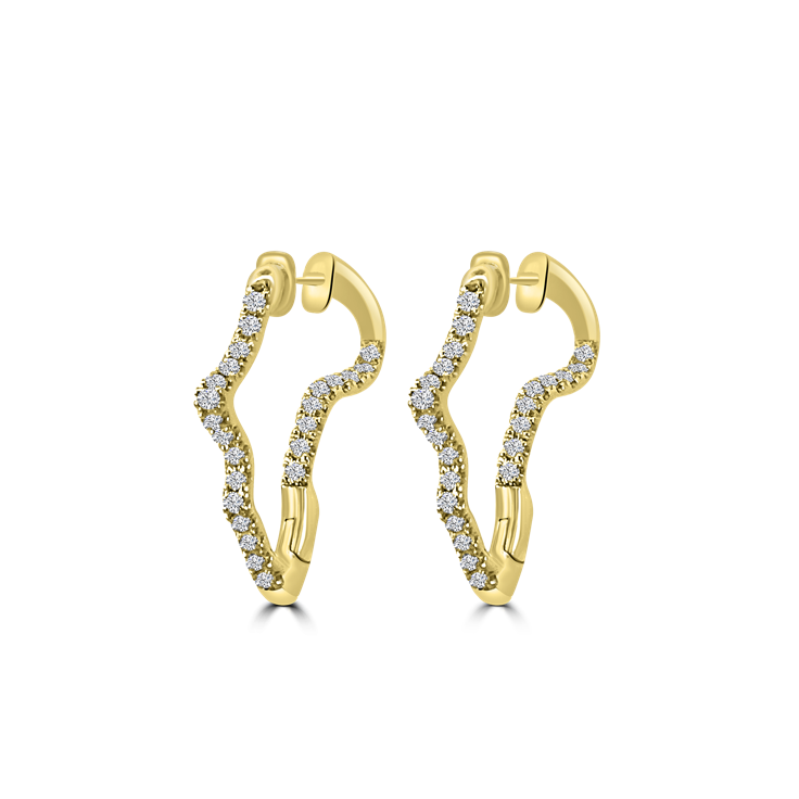 Diamond Map Earrings - African Jewellery